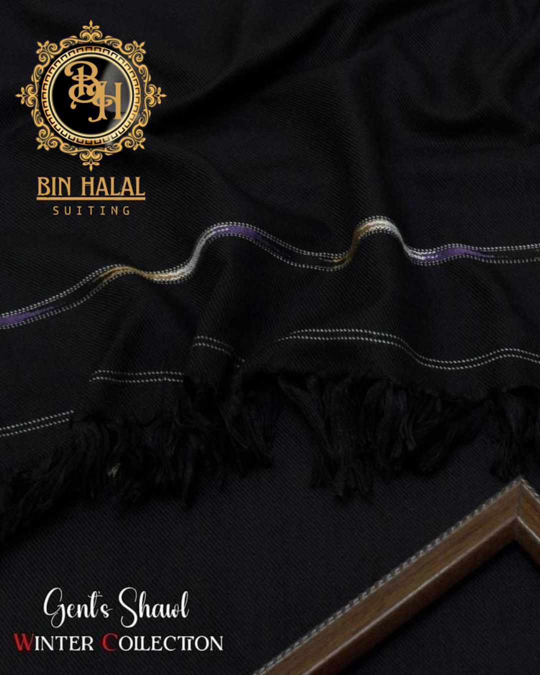 PREMIUM Men's Wool Plain shawl